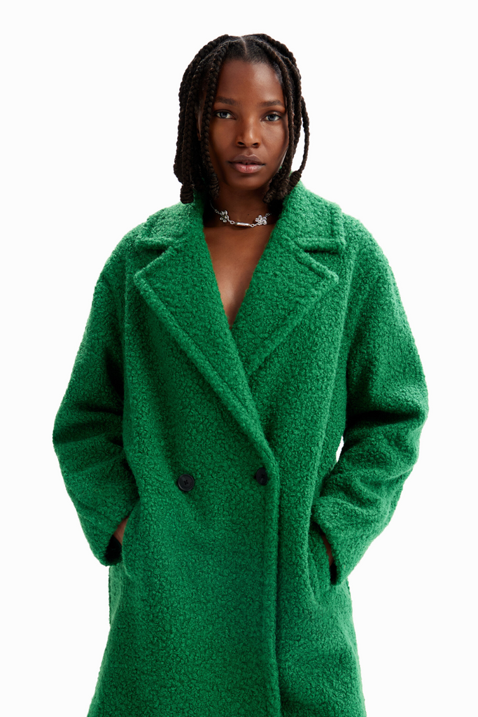 Shop Double-Breasted Boucle Coat By Desigual - Origen Imports