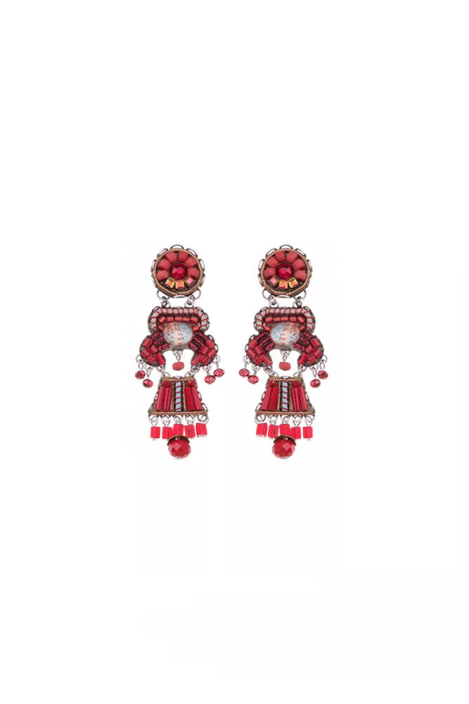 Shop Roone Red Roses Earrings By Ayala Bar - Origen Imports
