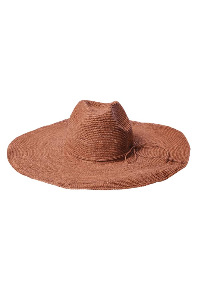 Shop Aziz Raffia Hat By Made In Mada - Light Brown - Origen Imports