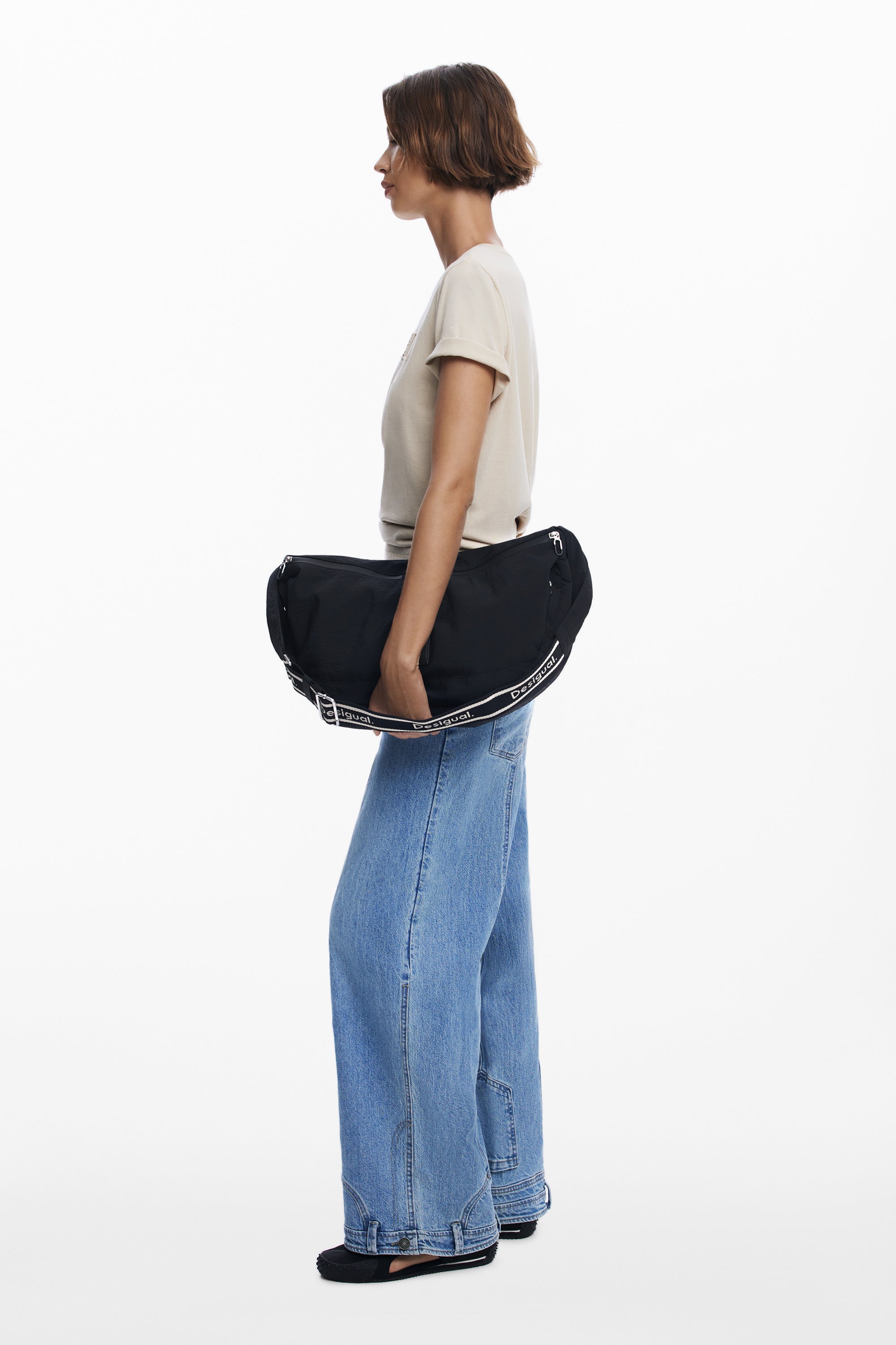 Desigual oversized nylon travel bag