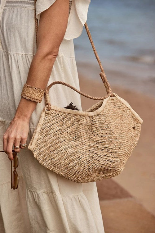Aina L Bag in Natural by Made in Mada
