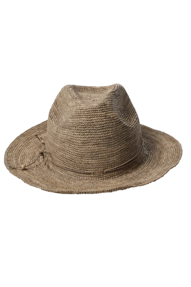 Elya Raffia Hat by Made In Mada in Tea