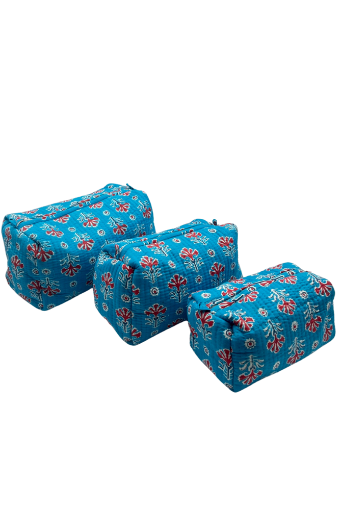 Cotton Makeup Bags -  Set of 3