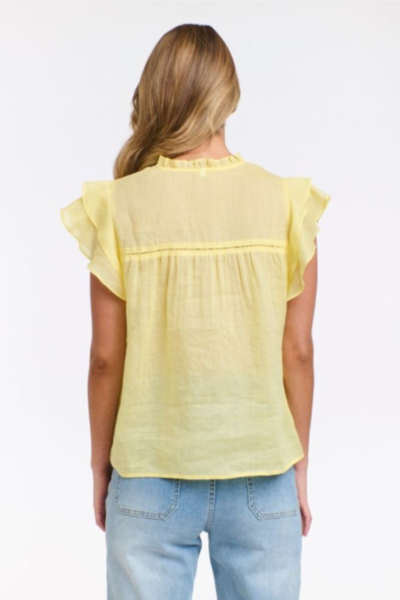 Alannah flutter sleeve top