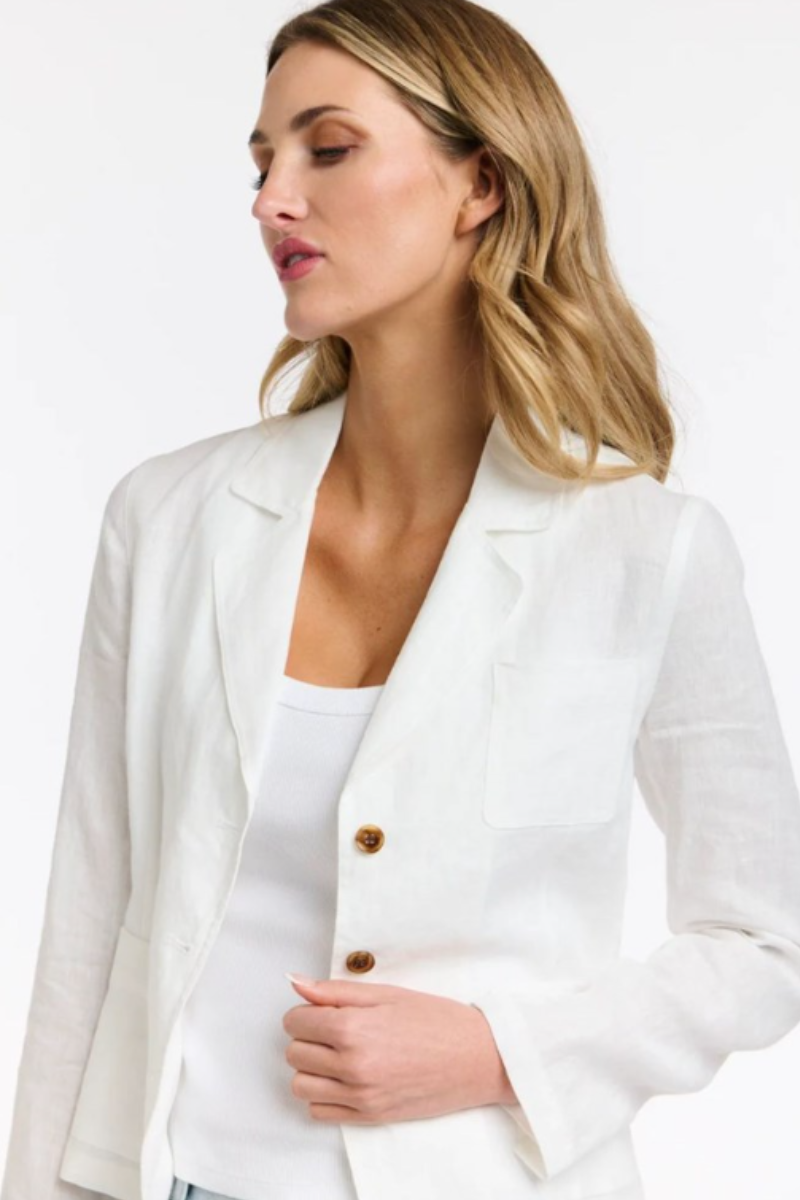 Perry White Linen Blazer