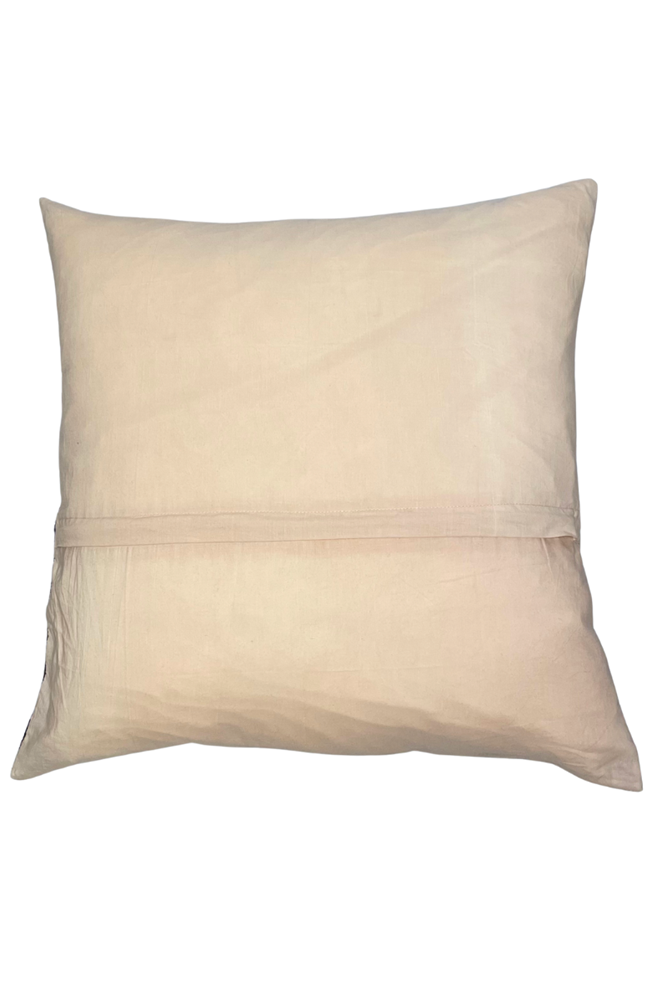 Cream Embroidered Floral Square Cushion (50 x 50 cm) By Origen Imports