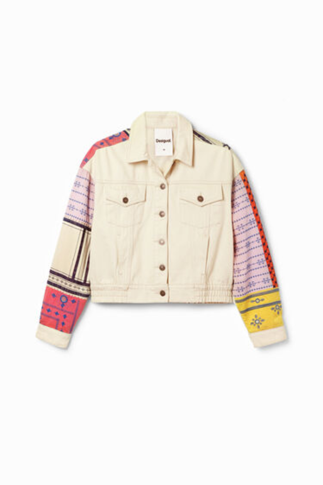 Shop Short Embroidered Denim Jacket By Desigual - Origen Imports