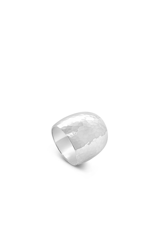 Shop Amara Beaten Band Sterling Silver Ring - Origen Imports