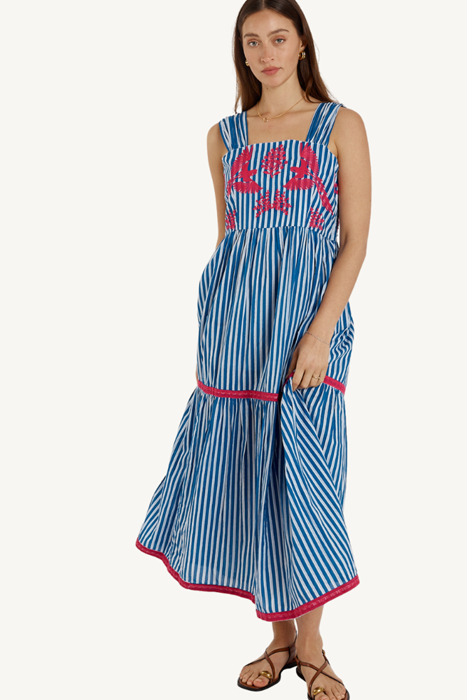 The Antibes Maxi Dress in Blue