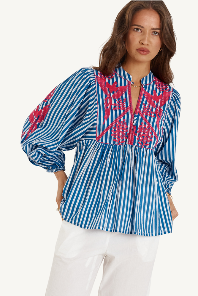 Antibes Shirt in Blue by Rubyyaya