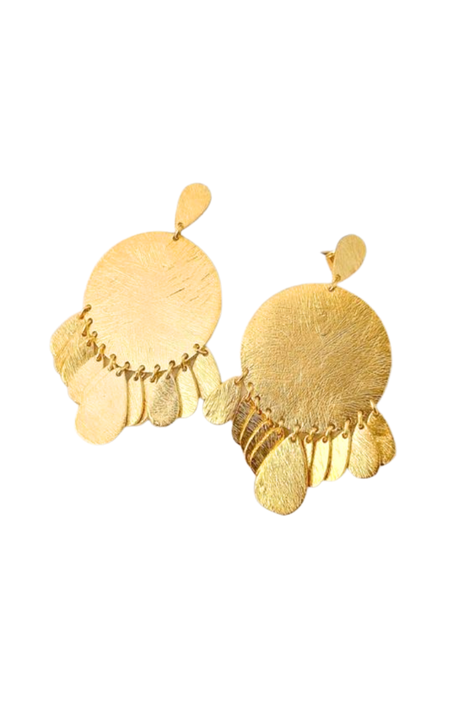 Barani Multi Disc Earrings (Gold) by Susan Rose