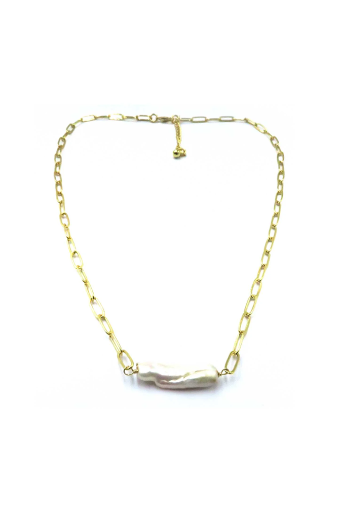 Shop Big Chain Pearl Necklace - Origen Imports