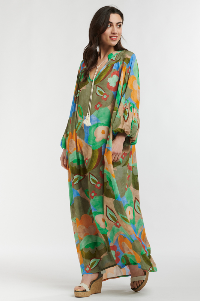 Billow Dress By Italian Star - Khaki