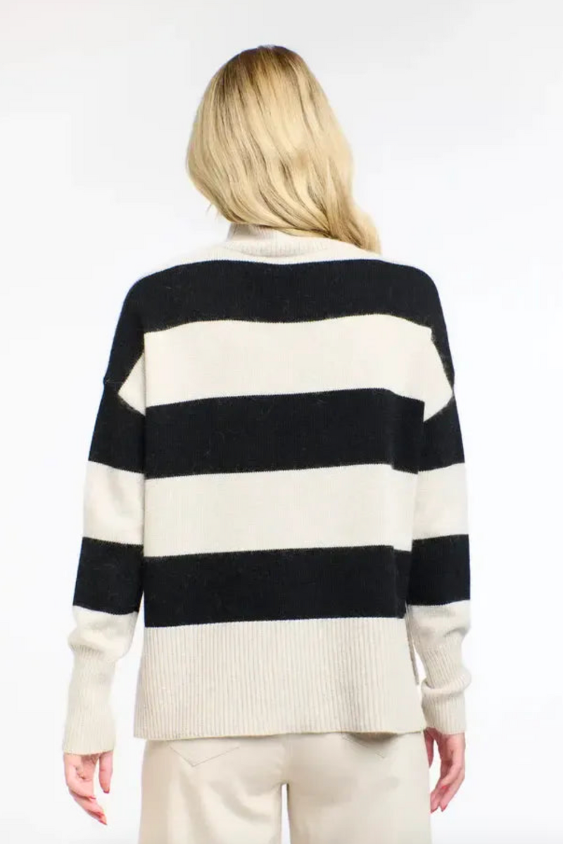 Shop Gracie Black Stripes Angora Knit by 365 Days - Origen Imports