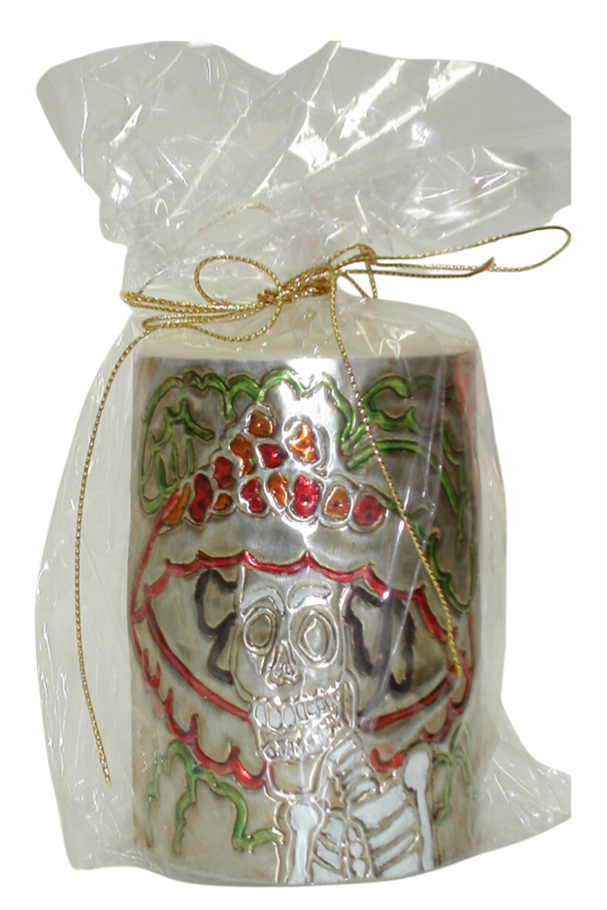 Shop Day Of The Dead Candle - Origen Imports