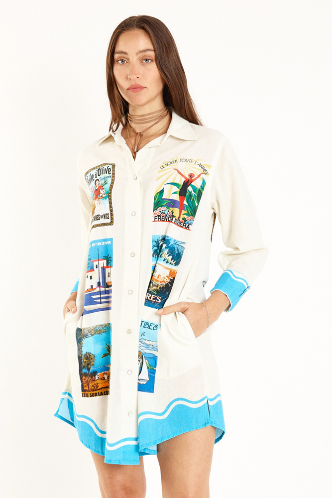 Corsica Shirtmaker Print by Rubyaya