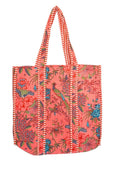 Cotton Reversible Tote by Origen - Floral Peacock
