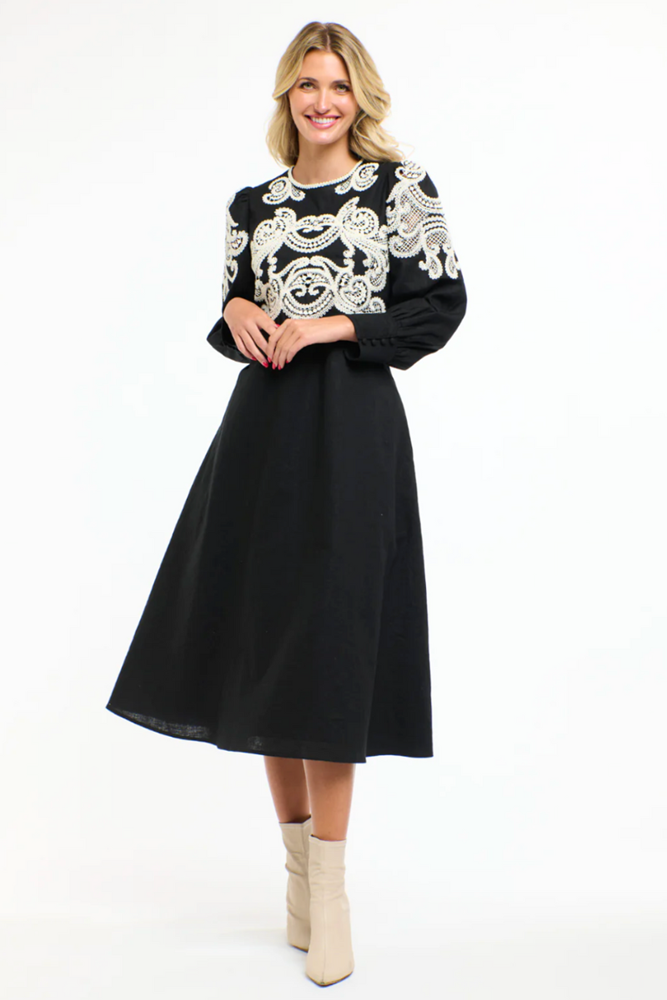 Shop Danbury Black & White Dress By 365 Days - Origen Imports