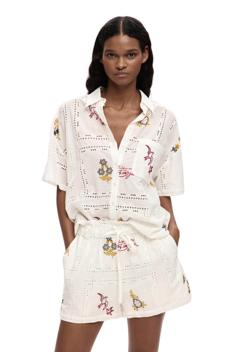 Desigual Embroidered Resort Shirt