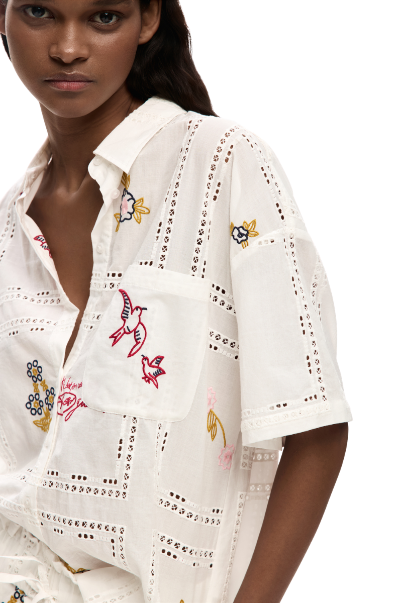 Desigual Embroidered Resort Shirt