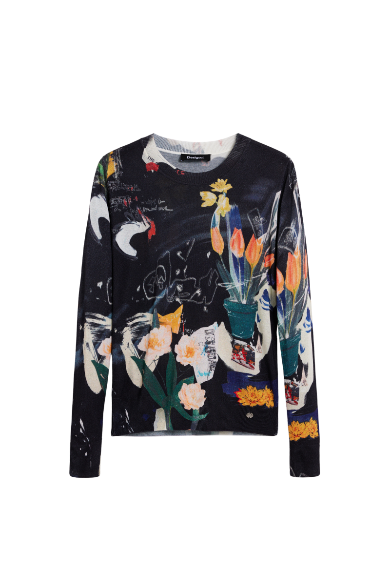 Desigual Floral Art Knit