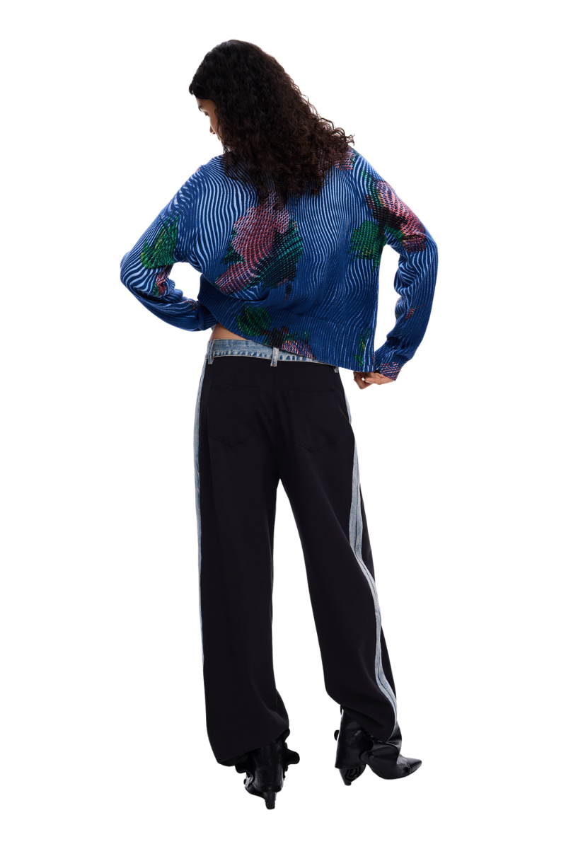 Desigual Floral Wave Knit Cardigan