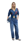 Desigual Floral Wave Knit Cardigan