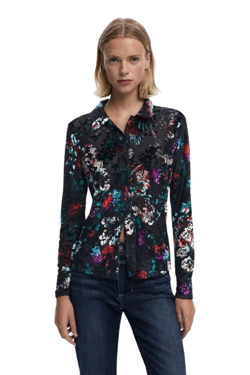 Desigual Oporto Flocked Blouse