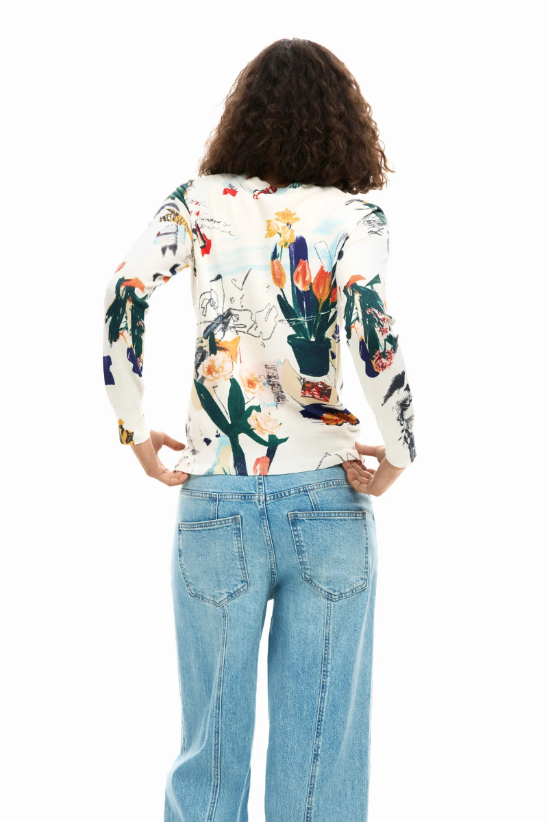 Desigual Floral Art Knit