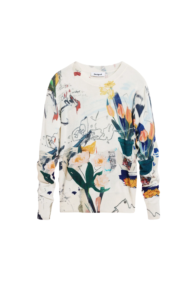 Desigual Floral Art Knit