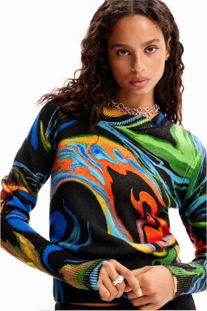 Shop Marbled Pullover By Desigual - Origen Imports