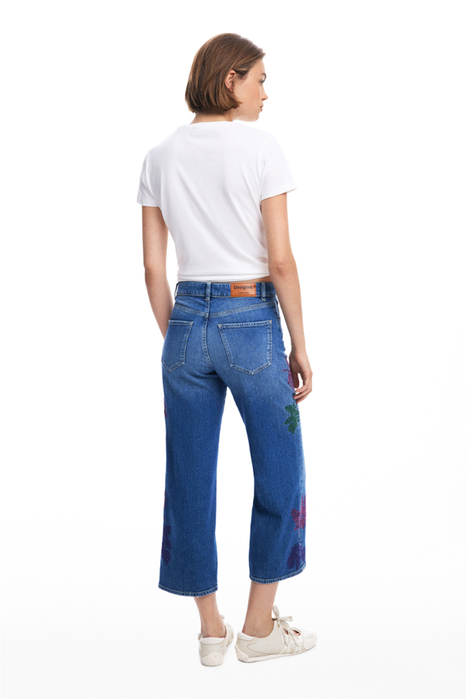 Embroidered Culotte jeans by Desigual