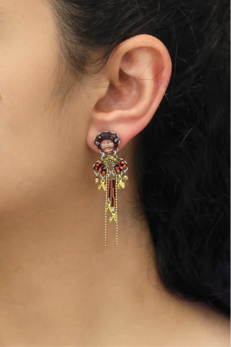 Shop Flame Earrings From Noble Wine Set by Ayala Bar - Origen Imports