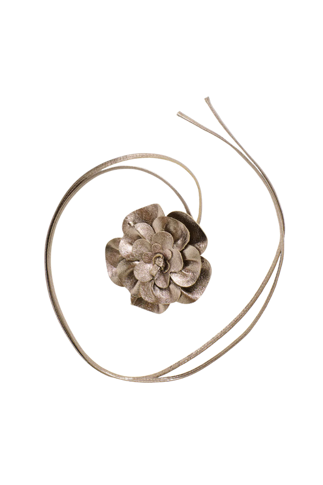 Bronze Flower Wrap Belt