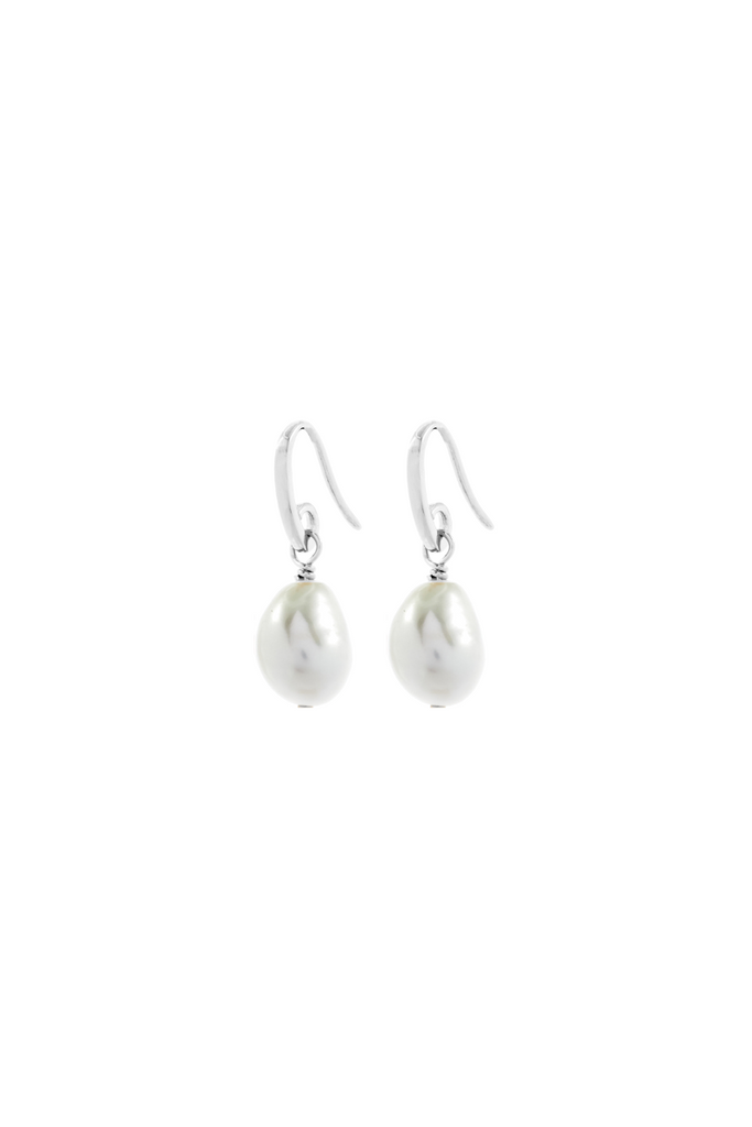 Shop Pearl Earrings With Hooks By GA - Origen Imports