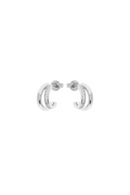 2 Half Circle CZ Stud Earrings By GA