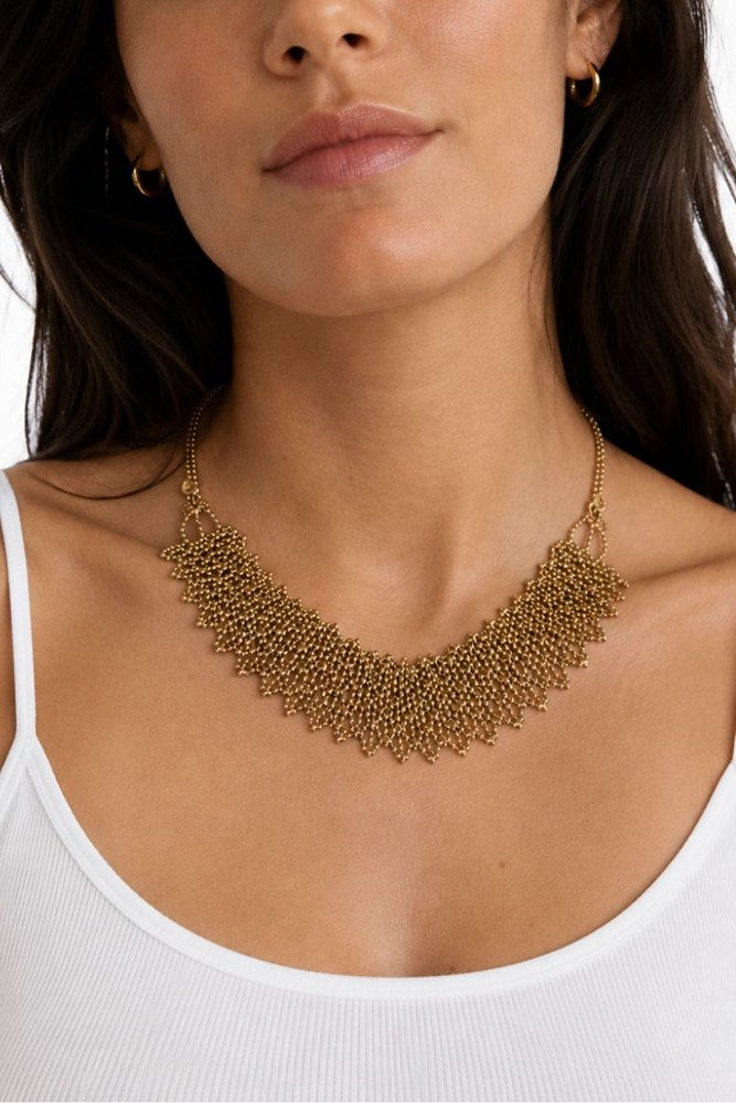 Gold Intricate Necklace By Origen Imports