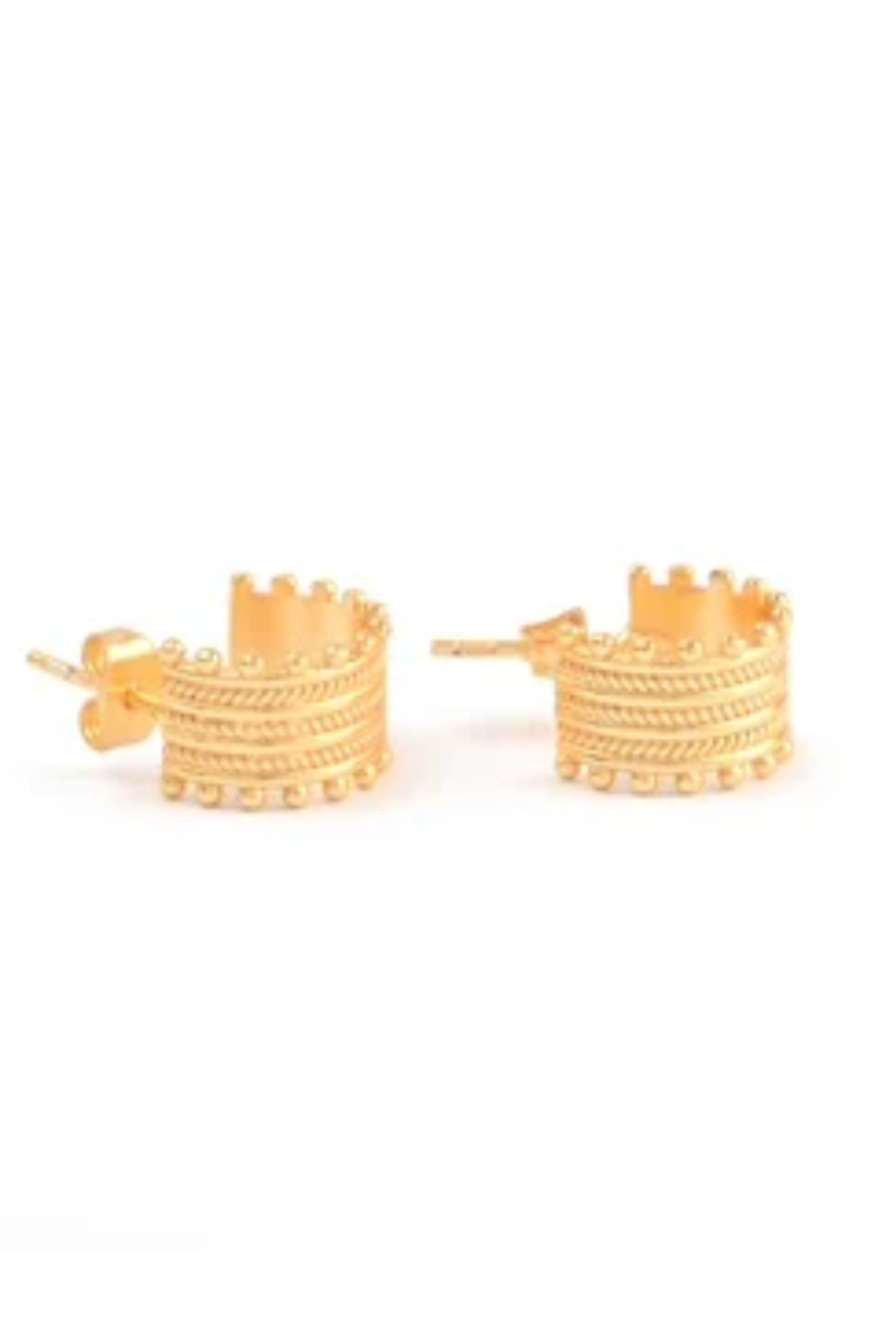 Shop Tribal Golden Hoops By Susan Rose - Origen Imports
