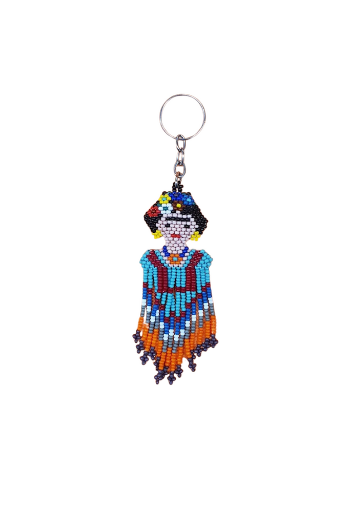 Shop Guatemalan Beaded Frida Key Ring - Origen Imports