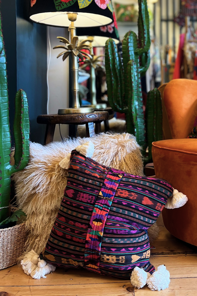 Shop Guatemalan Vintage Corte Tassel Cushion - Origen Imports