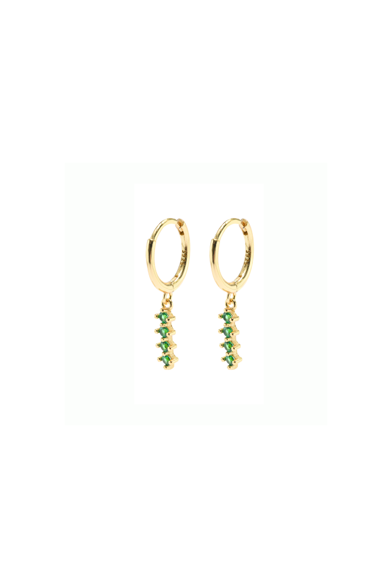 Shop Huggy Hanging Stone Earrings By GA - Origen Imports