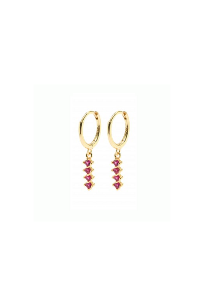 Shop Huggy Hanging Stone Earrings By GA - Origen Imports