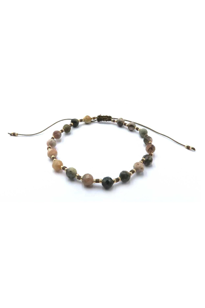 Shop Sliding Knot Bracelet With Cutting Stone - Origen Imports