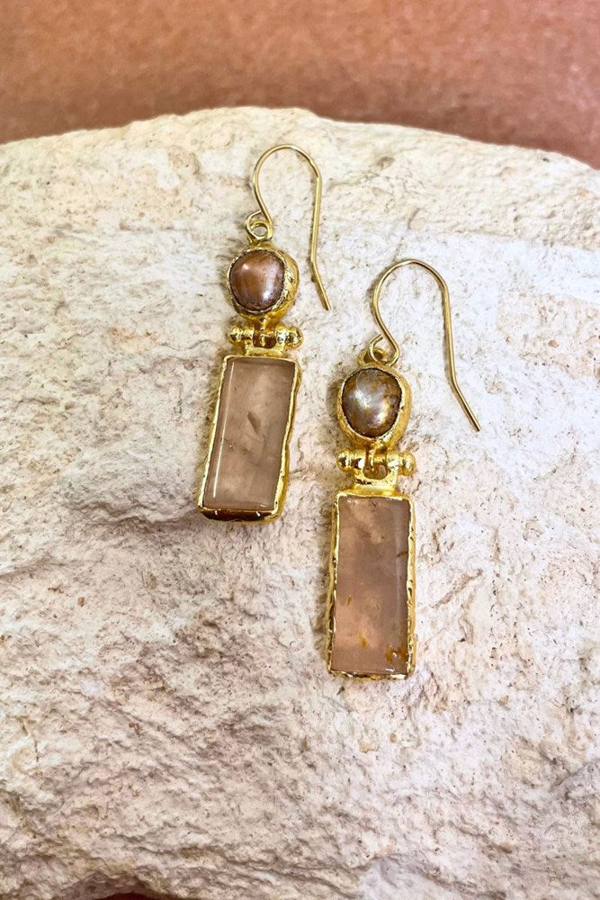 Shop Alara Semi-Precious Stone Turkish Earrings - Origen Imports