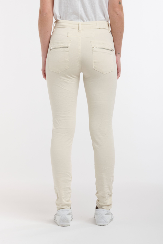 Shop Italian Star Button Jeans - Vanilla - Origen Imports