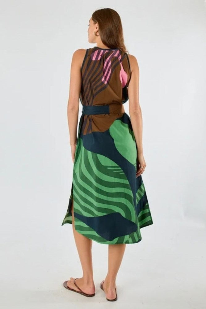 Papillon Sleeveless Cotton Print Dress By Itami
