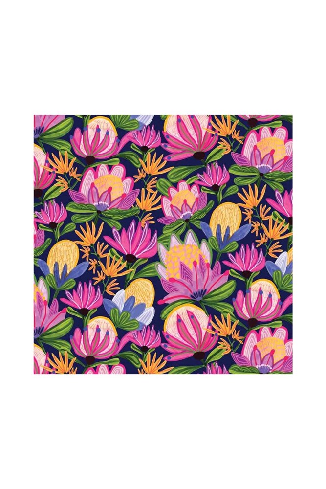Mauve Protea Floral Greeting Card