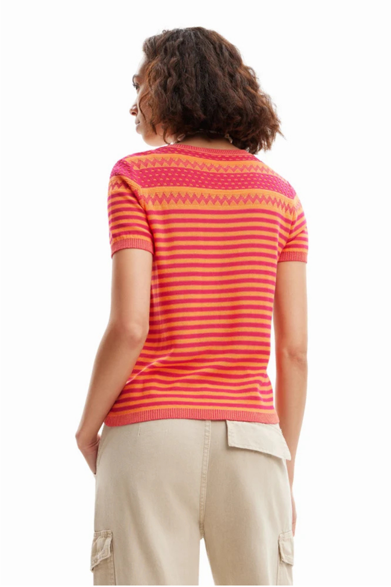 Knit Flower T-Shirt By Desigual