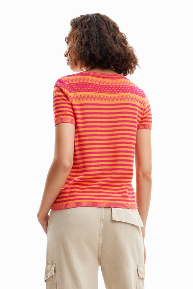 Knit Flower T-Shirt By Desigual