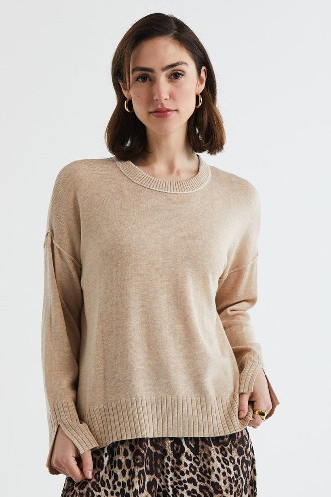Shop Beige Basic Crew by LD & CO - Origen Imports